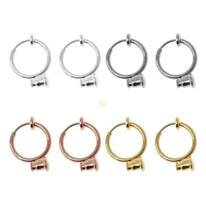 Flgo 1 Cặp Kẹp Bông Tai Không Đục Mùa Xuân Vòng Tai Nhẫn Để Làm Bông Tai DIY