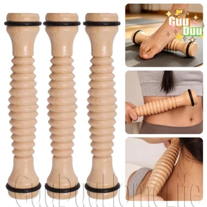 Máy mát xa lăn gỗ đế chân - Giảm cơ bắp - Dụng cụ cạo cơ thể - Gậy cạo bê chống trượt - Con lăn răng sói tập thể dục - Đồ dùng sức khỏe / Giao hàng miễn phí