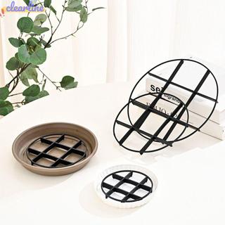 CLEARLINE Giá đỡ chậu hoa, Đĩa thực vật bằng nhựa Hỗ trợ trồng cây tròn, Chống quay rễ cây chống rụng rễ thoáng khí Khay đựng chậu cây đáy cho sân vườn