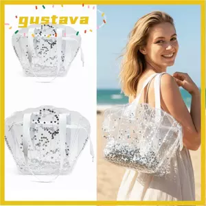 Túi lưu trữ Tote GUSTAVA, Túi lưu trữ Satchel di động hình vỏ, Túi đeo vai chống nước trong suốt Đồ dùng chống nắng trang điểm