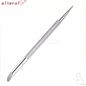 Bút chấm móng tay AFTEROF, Dụng cụ chăm sóc móng tay hai đầu Dụng cụ đẩy biểu bì, Tẩy lớp biểu bì sơn móng tay bằng thép không gỉ vát móng tay