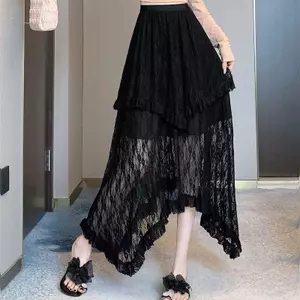 Loose Niche Design Style Cao Cấp Slimer Look Sang Trọng Ren Bánh Váy Nữ