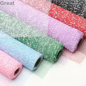 Giấy gói hoa tươi tuyệt vời, Giấy gói lưới DIY rộng 50cm, Giấy gói bó hoa tuyết Trang trí tiệc sinh nhật đám cưới