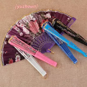 Phong Cách Trung Hoa Vintage Lụa Gấp Quạt Nghệ Thuật Thủ Công Quà Tặng Trang Trí Nhà Cửa Vũ Tay Quạt Handmade Phòng Trang Trí Quạt