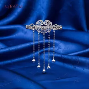 AqToCna Cổ Hòa Bình Lo Bell Kẹp Tóc Phong Cách Trung Hoa Vintage Tóc Nữ Thanh Lịch Phụ Kiện Cho Đảng Và Cosplay Sử Dụng AqToCna