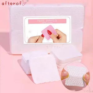 AFTEROF 300 Chiếc Gel Tẩy Sơn Móng Tay Khăn Lau, Miếng Lau Móng Tay Mỹ Phẩm Không Dệt, Vải Lau Lông Mi Nhiều Màu Sắc Không Xơ Cotton Khăn Lau Cho Nữ Cô Gái Làm Đẹp