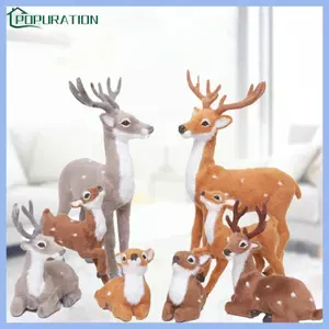 POP Mô Phỏng Giáng Sinh Tuần lộc Hình Xmas Nai Sừng Tấm Hươu Cho Búp Bê Năm Mới Trang Trí Nhà