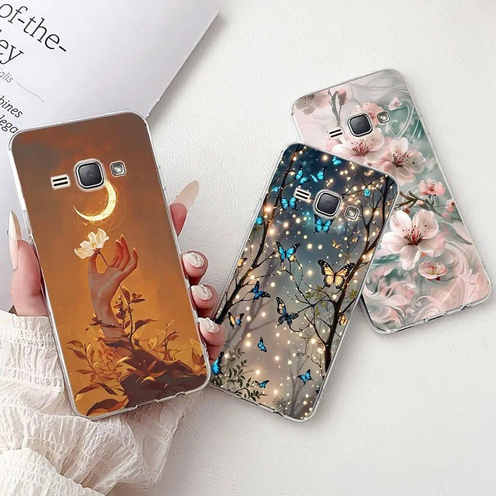 Ốp Lưng Cho Samsung Galaxy J1 2016 Ốp lưng Samsung J1 Mini Coque Hoa Bướm Rồng Động Vật Mờ Ốp Lưng Mềm