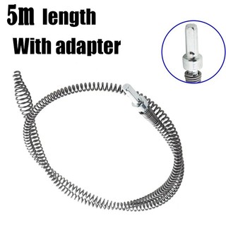 AIMVUKES Dây thông cống lò xo kèm đầu nối máy khoan - Bộ dụng cụ thông bồn cầu bị tắc nghẹt nước