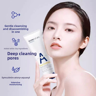 SKYNFUTURE 377 Sữa rửa mặt Kiểm soát dầu Làm sạch sâu Lỗ chân lông Đầu đen Làm dịu da Nhẹ nhàng Làm mới tạo bọt dày đặc Sữa rửa mặt