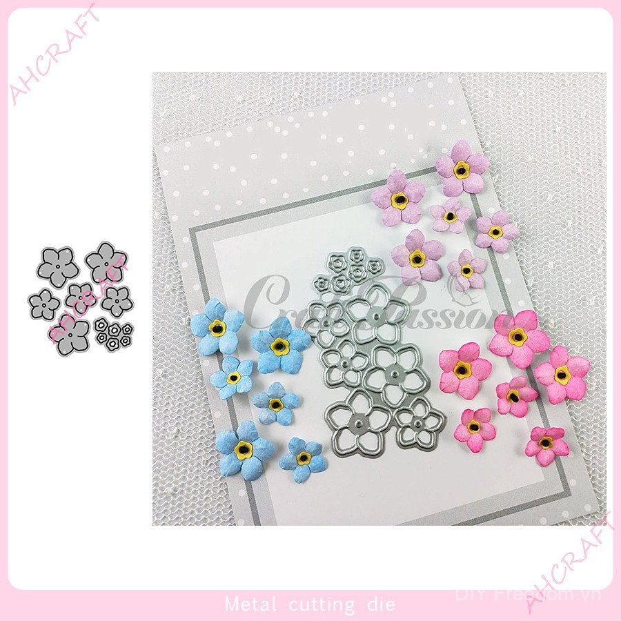 Hoa Mini Thép Carbon Cắt Khuôn DIY Giấy Thủ Công Dập Nổi Khắc Mẫu Sổ Lưu Niệm Album Ảnh Thiệp Chúc Mừng Cắt Chết 6327