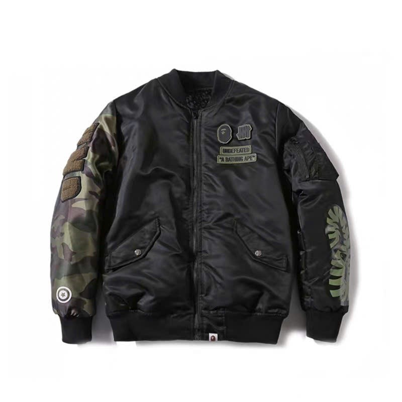 Áo Bomber Bape Phối Tay Rằn Di KCloset Áo Khoác Gió Dù 2 Lớp Dày Dặn Dáng Rộng Nam Nữ NA989