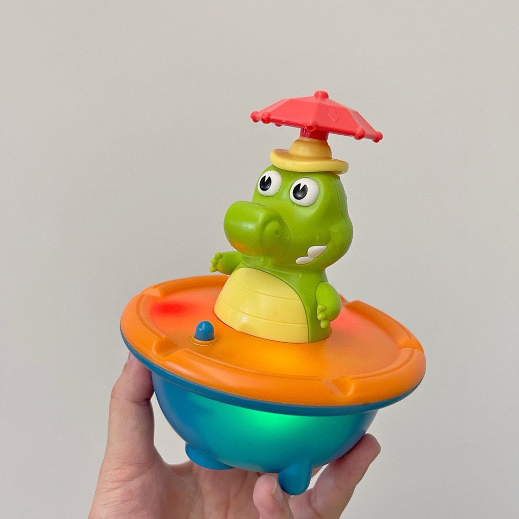 Tưới nước Cá Sấu Đồ Chơi Phòng Tắm Đèn Điện Xoay Đầu Tắm Bé Trai Bé Gái Trẻ Em Đồ Chơi Tắm