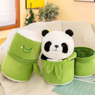 25CM Kawaii Tre Ống Gấu Trúc Bộ Sang Trọng Gối Búp Bê Đồ Chơi Dễ Thương Sang Trọng Động Vật Mềm Ôm Trẻ Em Sinh Nhật Quà Tặng Giáng Sinh