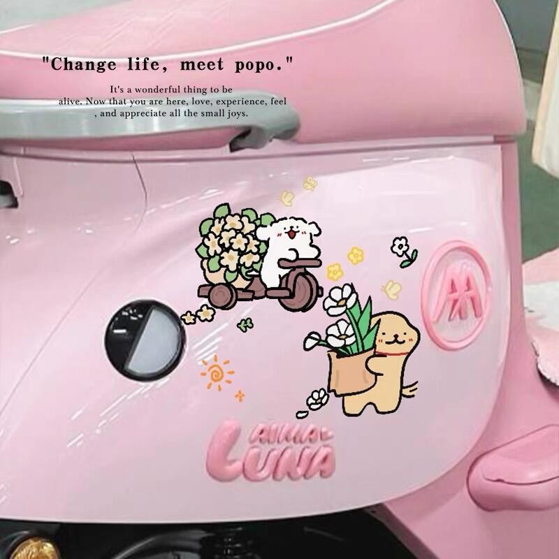 [Line Puppy] Tem tên theo yêu cầu, tem chữ ký dán xe máy, dán ô tô, mũ bảo hiểm, dán điện thoại Decal chống nước bền màu