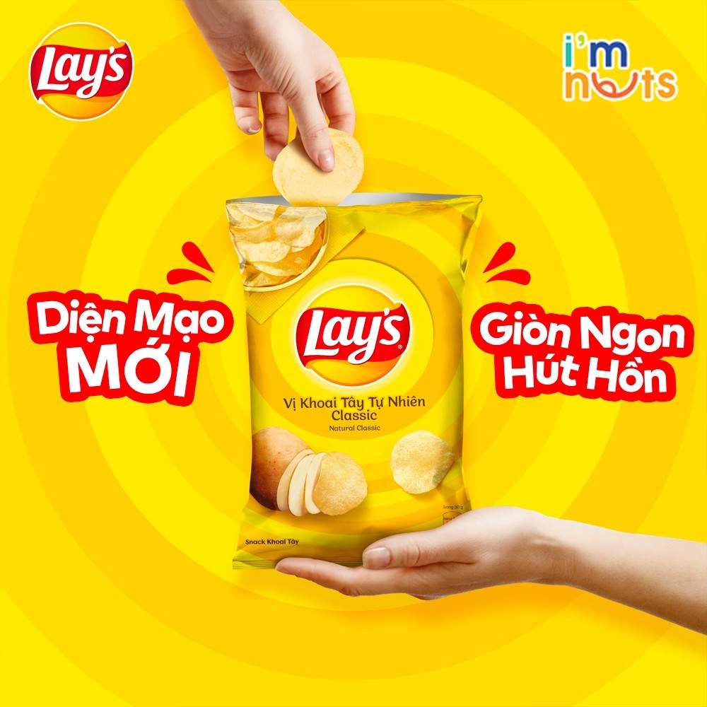 Snack Khoai tây Lays đủ vị gói siêu to 9x gram Date xa Đảm bảo chất lượng