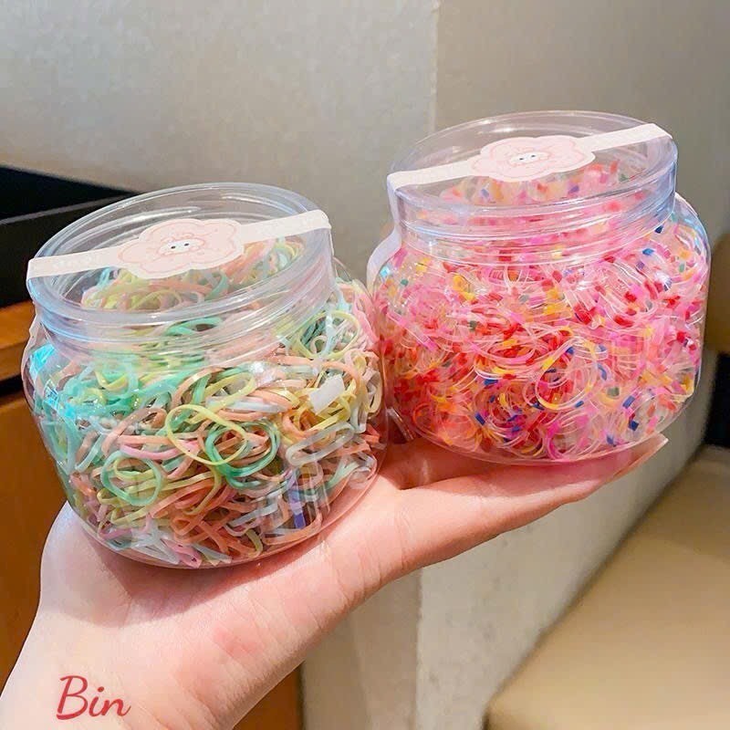 Set 1000 dây chun buộc tóc cho bé dễ thương tiện lợi