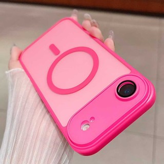Ốp Acrylic Mờ Thu Hút Từ Tính Cho IPhone 17 16 15 14 Max 14Plus 15Plus 16Plus Vỏ Ống Kính Kim Loại Bảo Vệ Chống Rơi