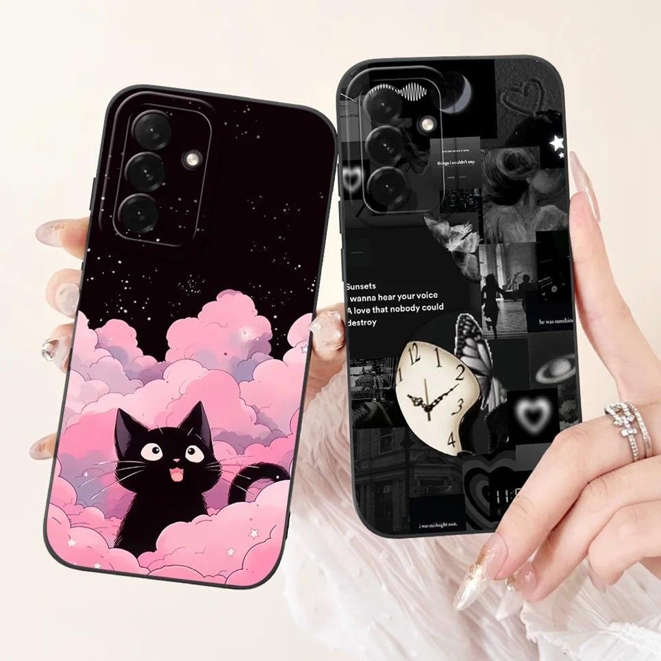 Ốp Điện Thoại Silicon Mềm Cho Samsung Galaxy A56 A36 A26 A16 A06 Vỏ Hoa Bướm Phong Cách Họa Tiết Hoạt Hình Ốp Lưng Etui