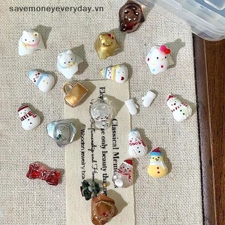 [savemoneyeveryday] Quà tặng Giáng sinh Silicone Người tuyết Khuôn khắc móng tay Trang trí móng tay Thiết kế tự làm Tấm dập lập thể Dụng cụ làm móng tay [vn]