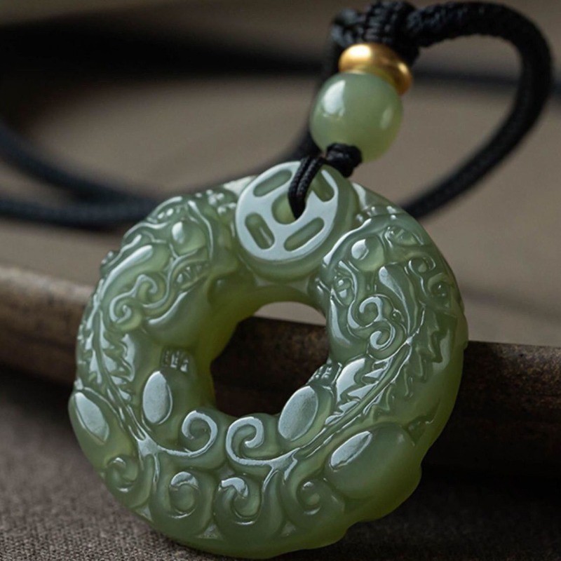Mặt dây chuyền Pixiu với sapphire tự nhiên, thiết kế phong cách dân tộc tinh tế (dây ngẫu nhiên)
