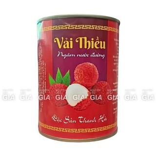 [Giá hủy diệt] Vải ngâm Thanh Hà lon 560g - vải thiều ngâm nước đường đặc sản Thanh hà