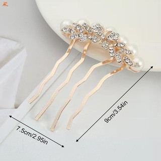 Phụ kiện tóc kim cương giả ngọc trai sang trọng cho tóc dài ngắn, xoăn hoặc thẳng