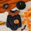 Bộ trang phục Halloween cho bé gái Bí ngô / Nhện / Dơi thêu hoa sọc + Mũ