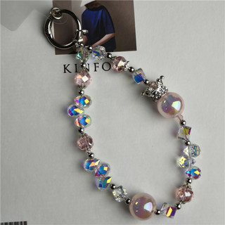 Crystal Crown Đa Năng Điện Thoại Di Động Dây Đeo Cổ Tay Full Kim Cương Dây Mặt Dây Chuyền Niche Tay Dây Xích