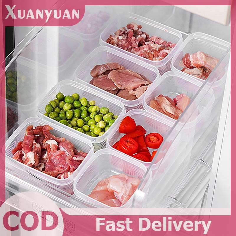 XUAN Hộp Bảo Quản Thịt Tủ Lạnh Di Động Trái Cây Tươi Giữ Hộp Tổ Chức Hộp Phô Mai Nhà Bếp Trong Suốt VN