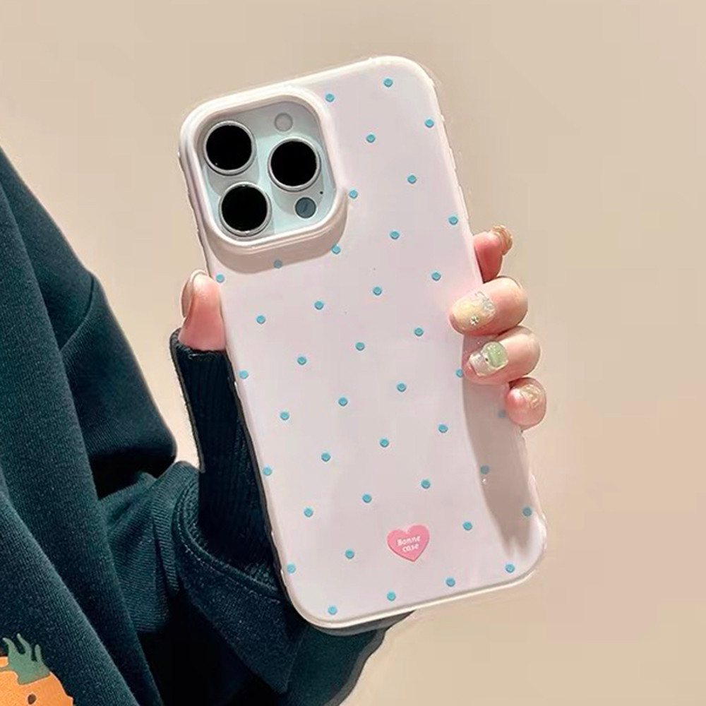 Ốp Điện Thoại Mềm Chấm Bi Cho iPhone 17 Pro Max 16 15 14 13 12 Vỏ Bảo Vệ Chống Sốc