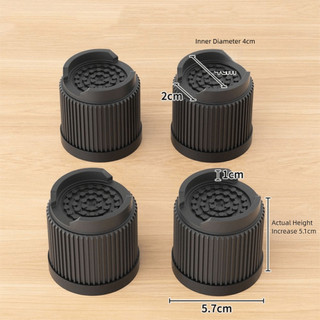 Tấm nâng giường LEAFYHOME, Tấm lót chân nội thất chống trượt vuông, Tủ lạnh nâng giường tròn hạng nặng có thể điều chỉnh chuyên nghiệp