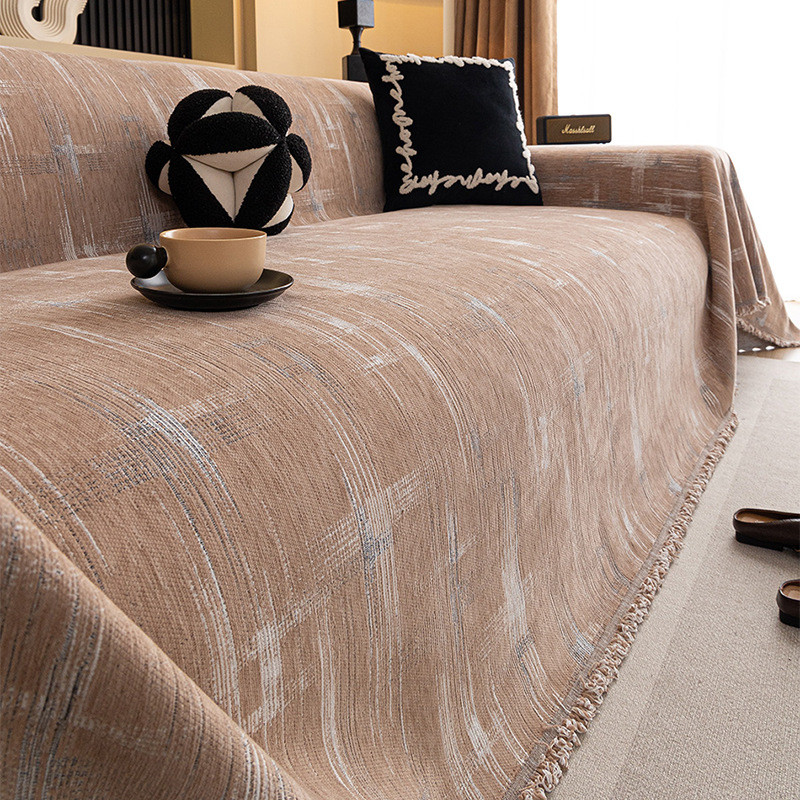 Khăn bọc sofa chéo Chenille cổ điển, Chăn sofa chống trượt có thể giặt bằng máy, Bảo vệ nội thất cho thú cưng, Thích hợp cho vỏ sofa 2 và 3 chỗ