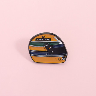 Mũ Bảo Hiểm Karting Ayrton Senna Kim Loại Sáng Tạo - Quà Tặng Cá Tính Cho Bạn Bè