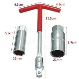 AIMVUKES Dụng Cụ Tháo Bugi, Tay Cầm Thanh Chữ T Thông Dụng Spark Cắm Với Ổ Cắm 16 Mm & 21 Mm