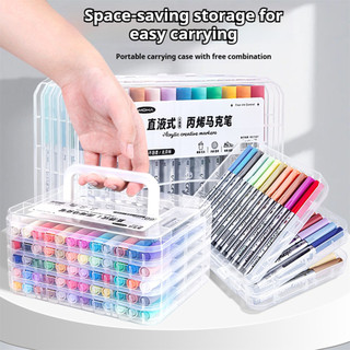 60 Chiếc Acrylic Bút Đánh Dấu Bộ Nhiều Màu Thẳng Chất Lỏng DIY Màu Bút Đầu Mềm Sấy Nhanh Sơn Màu Bút Nghệ Thuật Đồ Dùng Viết & Chỉnh Sửa Văn Phòng Phẩm