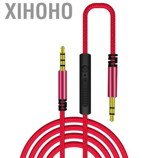 Xihoho Cáp âm thanh Xihoho 3,5mm tích hợp trong mic nam để có độ bền cho xe điện thoại (màu đỏ)