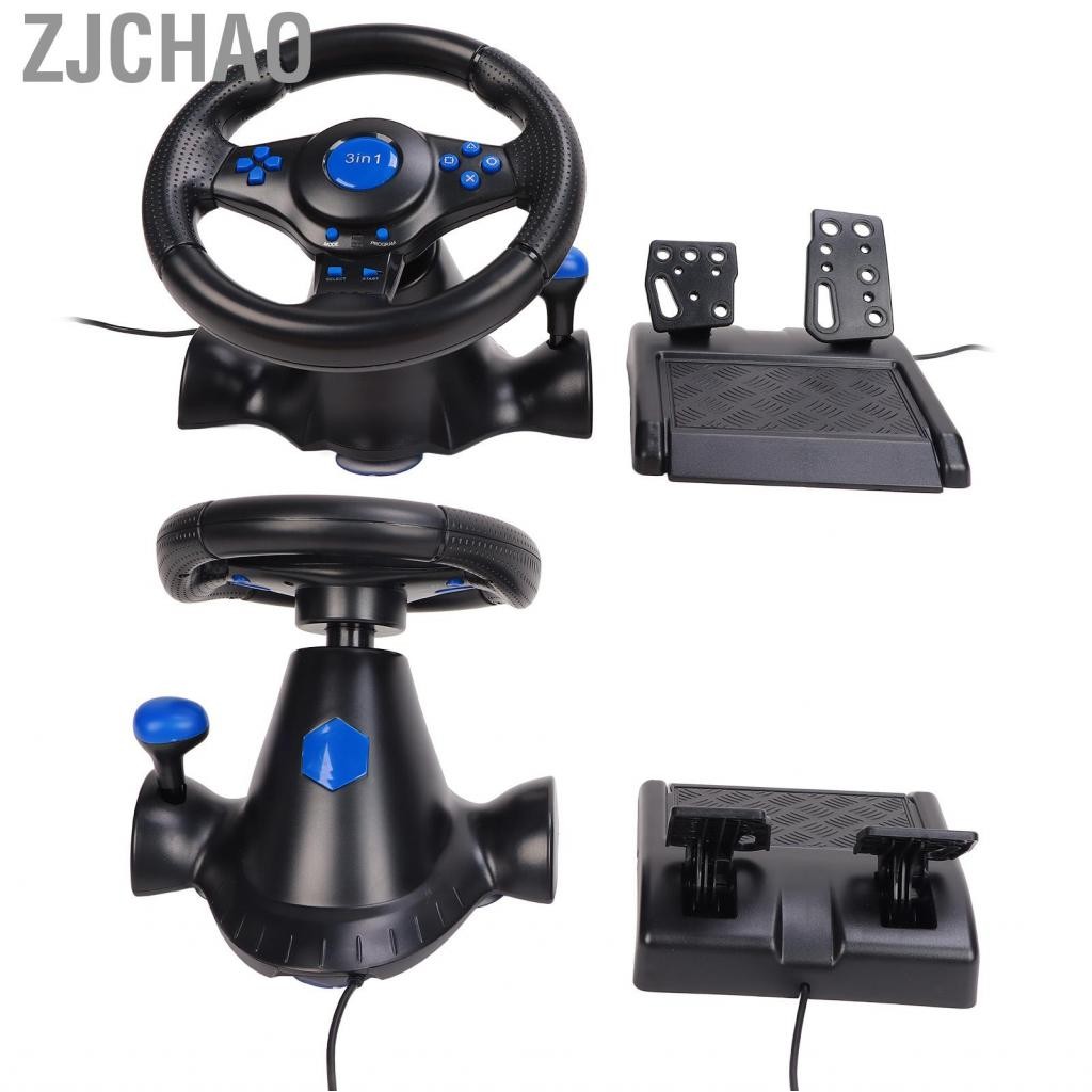 Zjchao Tay lái xe game Jeankak 180 ° bánh xe đua PC với bộ điều khiển lái xe trò chơi đa chức năng cho bàn đạp tuyến tính và chuyển đổi thiết bị cho PS3 PS2 PC