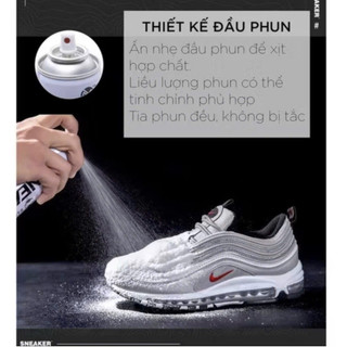 Xịt vệ sinh giày Sneaker – bọt mịn làm sạch sâu, khử mùi, dịu nhẹ, giữ giày luôn như mới chỉ sau vài bước