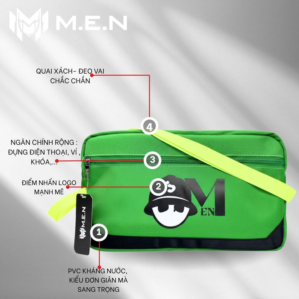 Túi đeo chéo nam nữ thời trang Men Nhóc nhiều màu sắc [CHÍNH HÃNG]