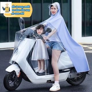 Áo mưa cho xe máy điện đôi, áo mưa dài toàn thân chống mưa lớn, chuyên dụng cho xe máy và xe đạp