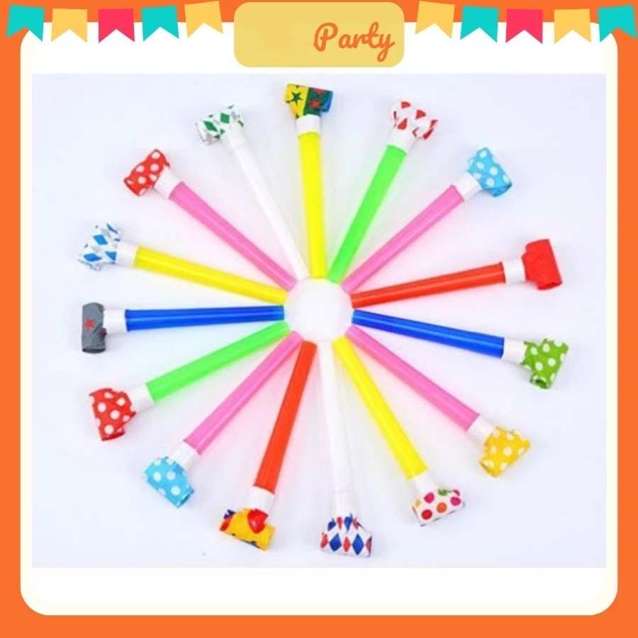 Kèn lưỡi tò te cho bé vui chơi sinh nhật happy birthday lễ tiệc nhiều màu sắc - FE123