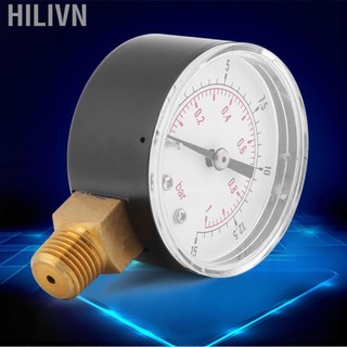 hilivn Mini Đồng Hồ Đo Áp Suất Nước Thích Ứng Không Khí Dầu 0-15psi 0-1bar BSPT Kích Thước Di Động