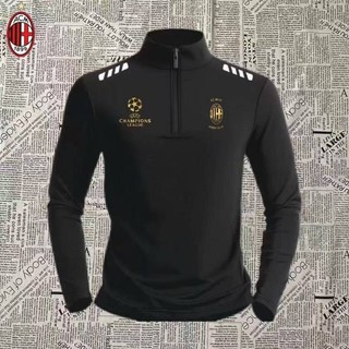 European Champions League New Real Madrid Quick-Drying Sports Long-Sleeved Men's Football Training Half Zipper T-shirt Breathable Casual Stand Collar Top kIly