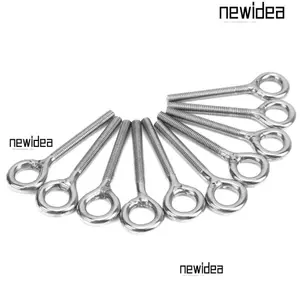 NEWIDEA 10 Chiếc Bu Lông Mắt, Bu Lông Vòng Thép Không Gỉ Cường Độ Cao, Bền M5 Đóng Vít Rod Vòng Mắt Bu Lông Đường Ống Van