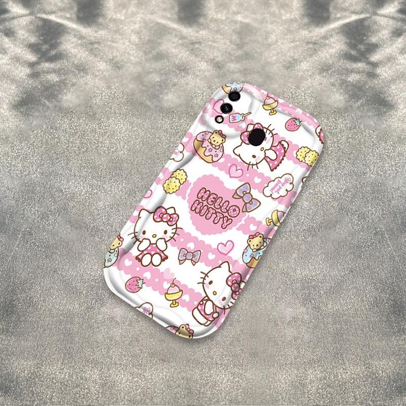 Vỏ Silicon Hoạt Hình Cho Samsung A20 A30 Phụ Kiện 3D Vỏ Điện Thoại Mềm TPU Kitty Girl Sinh Viên Chống Sốc Ốp Lưng