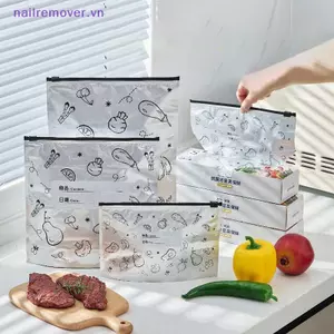10 Cái / túi Túi Túi Đựng Thực Phẩm Lá Nhôm Dung Tích Lớn Tủ Đông Chống Rò Rỉ Nhà Bếp An Toàn Túi Tươi Giữ Tươi Túi Zip Lo Có Thể Tái Sử Dụng MỚI