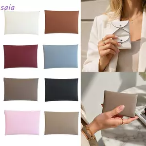 Ví đựng thẻ SAIA, Ví đựng tiền xu Mini có thể gập lại bằng da PU, Đóng cửa khóa cổ điển Hộp đựng thẻ tín dụng đa chức năng nhỏ Unisex