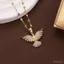 Phong cách mới Phoenix Spread Wings Vòng cổ, Trang sức chuỗi xương đòn có ảnh hưởng kim cương