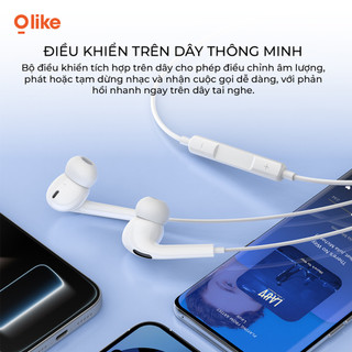 Olike E208 Tai Nghe Có Dây 3.5mm/Lightning/Type-C Tai Nghe Nhét Tai Có Mic Gọi HD Âm Thanh HiFi Bass Mạnh Độ Trễ Thấp Cho iPhone Samsung Xiaomi OPPO Huawei Laptop PC Máy Tính Bảng